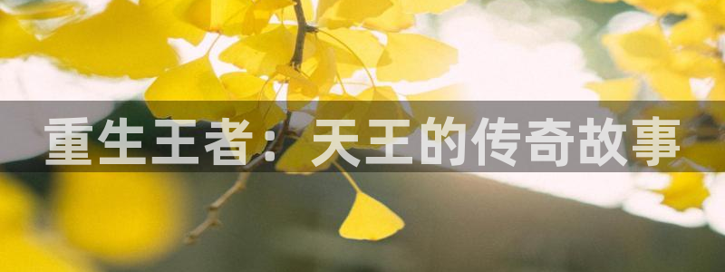 新城平台登录：重生王者：天王的传奇故事